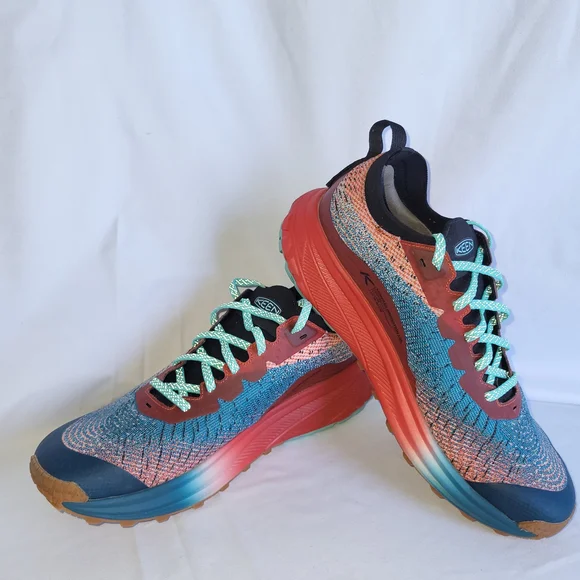 Keen Kids Multicolor Knit Sneaker with Teal Laces - Picture 3 of 6